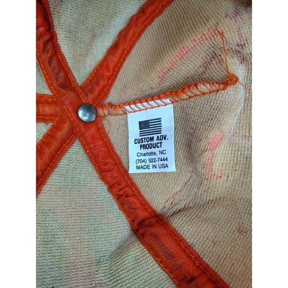 Vintage Frank Upchurch Co Deer Hunting Snapback Cap Hat Orange High Visibility 1 - Picture 11 of 16